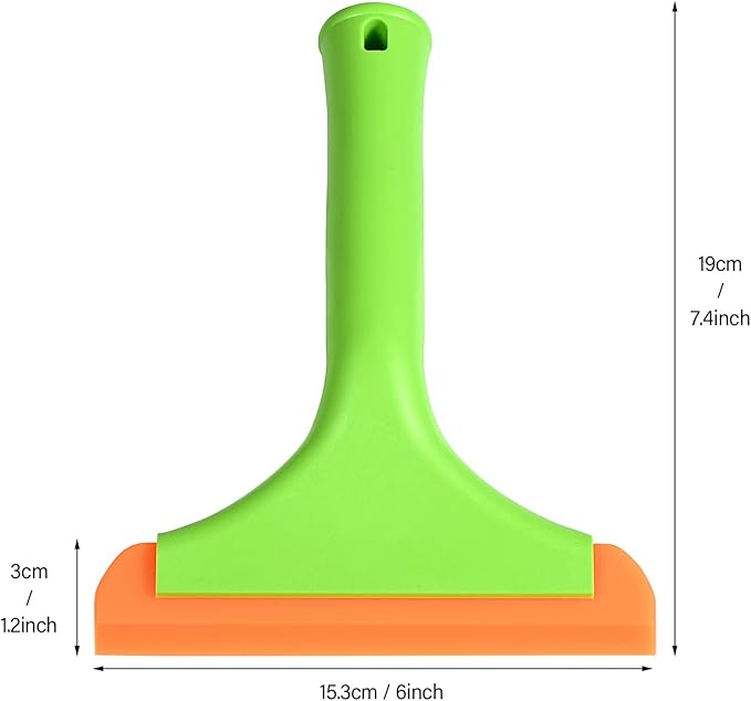Gomake Small Silicone Squeegee Window Shower Squeegee Tool,Auto Water Blade for Car Windshield, Window, Mirror, Glass Door,Bathroom