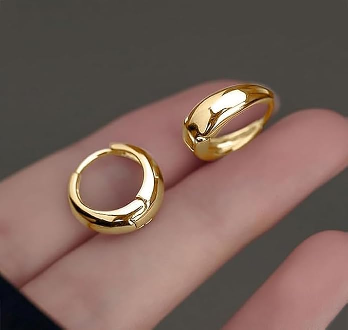 3Pairs Gold Hoop Earrings Set for Women Trendy Chunky Huggie Dainty Earring Jewelry for Women Teens
