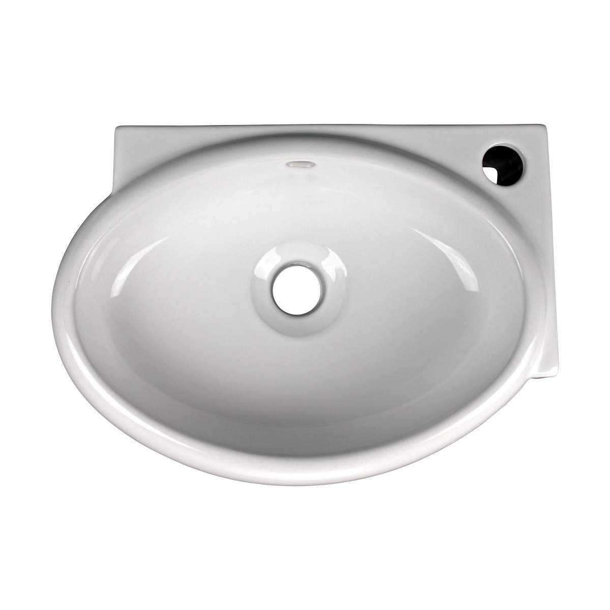 RENOVATORS Supply Manufacturing Carlin 16 in. Corner Wall Mounted Bathroom Sink in White with Overflow 17941
