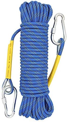 X XBEN Outdoor Climbing Rope 10M(32ft) 20M(64ft) 30M(96ft) 50M(160ft) 70M(230ft) 152M(500FT) 352M(1000FT) Static Rock Climbing Rope for Escape Rope Ice Climbing Equipment Fire Rescue Parachute
