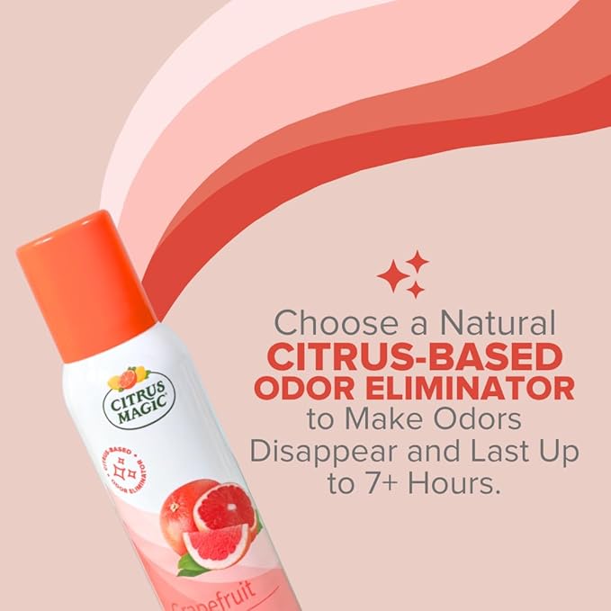 Citrus Magic Odor Eliminating Air Freshener Spray, Grapefruit, 3-Ounce, Pack of 3