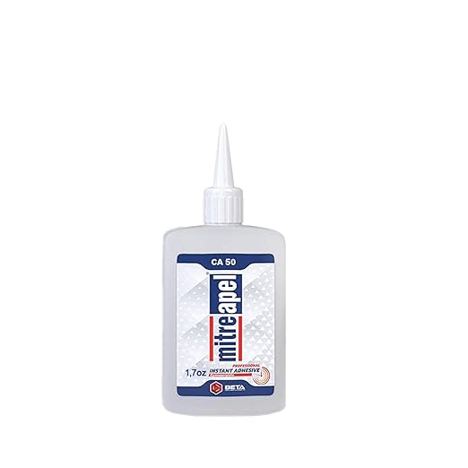 MITREAPEL Cyanoacrylate (CA) Super Glue (1.7 oz) for Plastic, Metal, Leather, Ceramic - Fast Adhesive for Woodworking, Hobby Models, Carpentry - 1 Pack