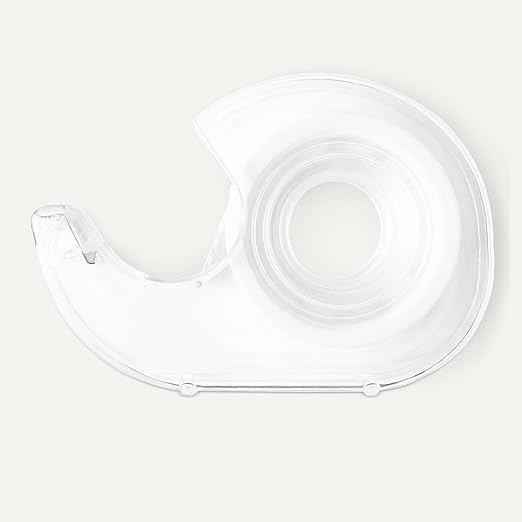 Amazon Basics Matte Finish Tape with Dispenser, Invisible Tape, 3/4" x 300"(8.33 Yards), 3-Pack, Transparent