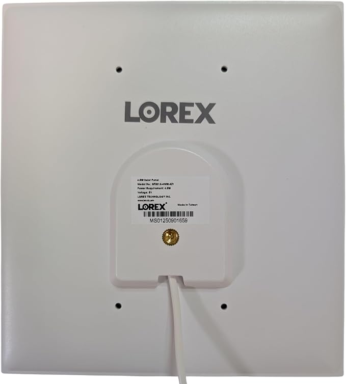 Lorex Solar Panel for Battery-Operated Cameras | 7 Watt | USB C and Micro-USB Adaptor | High-Efficiency | Non-Stop Power | Weatherproof | Flexible Setup