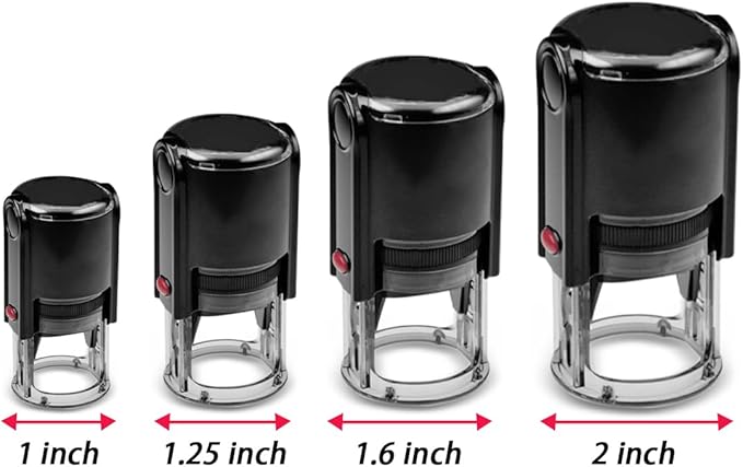 Custom Logo Stamp Personalized Image Self Inking Stamper Customized Business Logo Text Stamps-4 Different Sizes-5 Ink Color Options