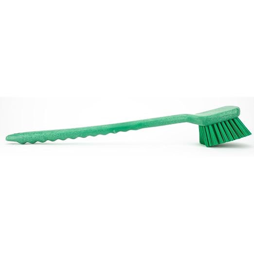SPARTA 40501EC09 Plastic Large Scrub Brush, Kitchen Brush, Utility Brush With Long Handle For Cleaning, 20 Inches, Green