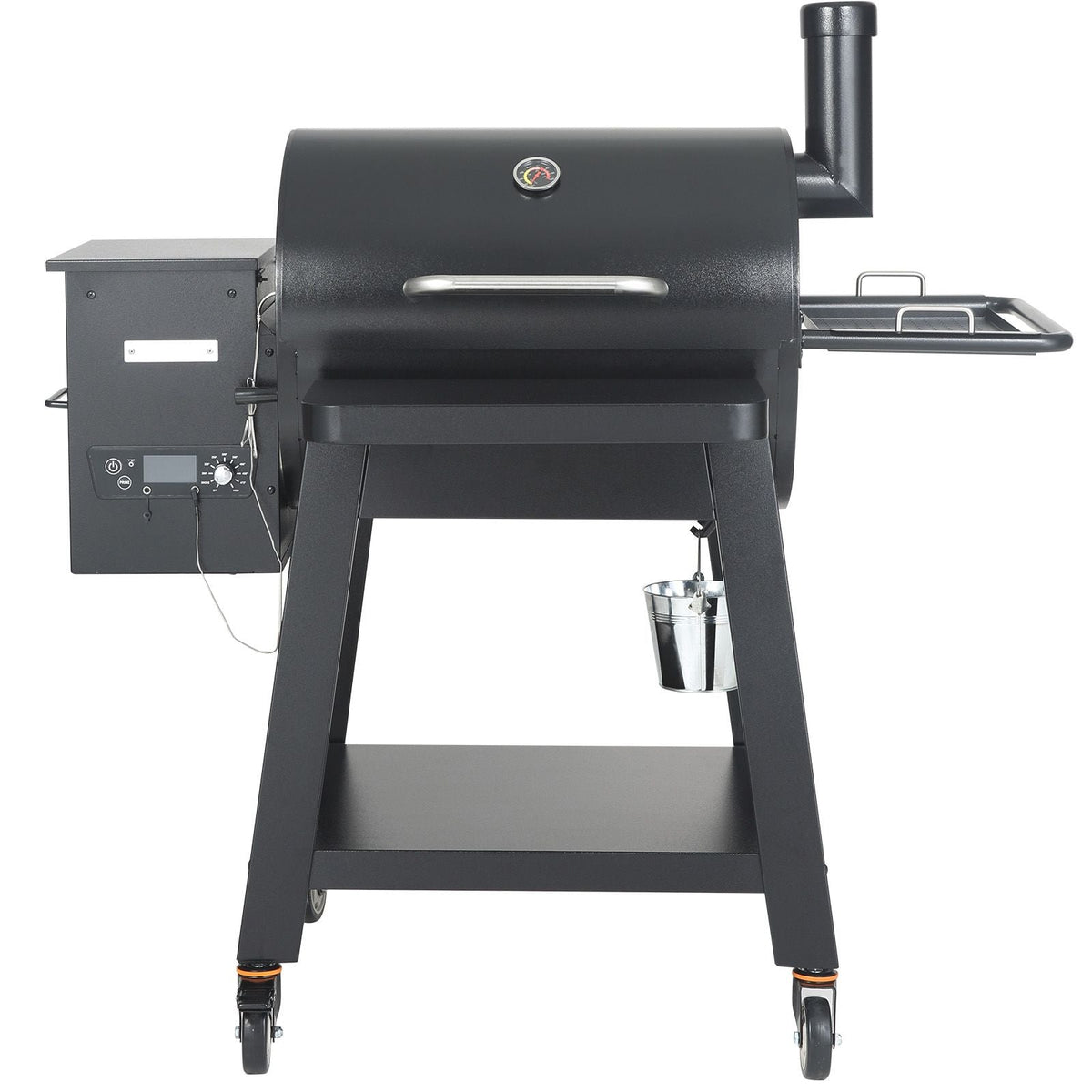 53 inch Portable Charcoal Grill, Propane Gas Grills with Cover and Cart, Heavy Duty Iron BBQ Grill, Mini Tabletop Smoker for Outdoor Cooking, Barbecue Camping, Picnic, Patio, and Backyard, Black