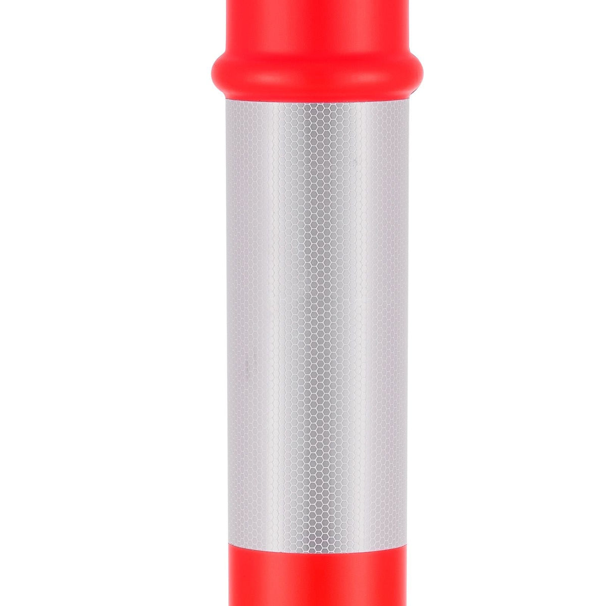6 Pack Traffic Delineator Posts, 48 inches Traffic Safety Cones with Weighted Base and Reflective Strips, Heavy Duty Delineator Posts for Construction Site, Parking Lot, Crowd Control, Red