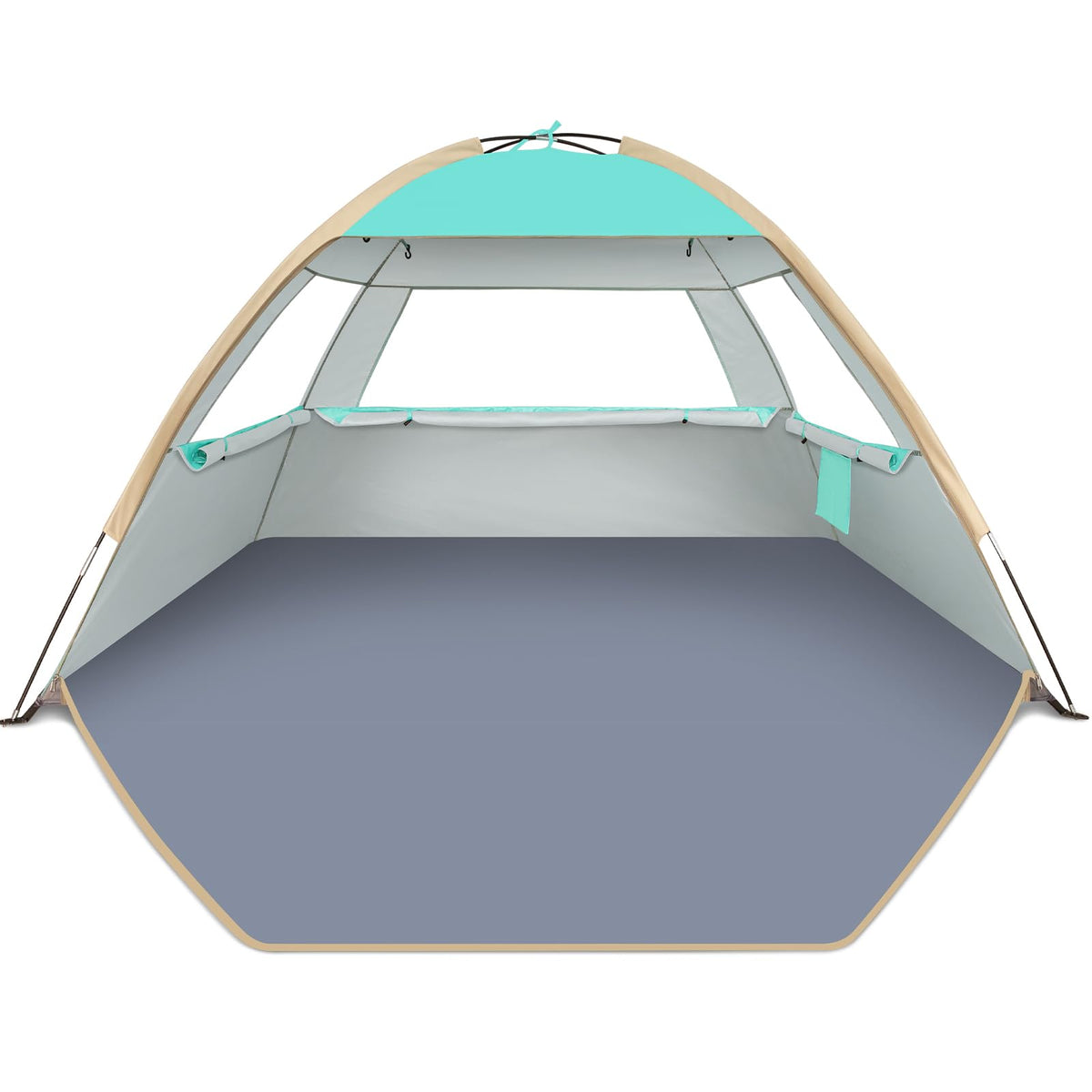Gorich Beach Shade Tent for 3 Person with UPF 50+ UV Protection, Portable Sun Shelter Canopy, Lightweight & Easy Setup Cabana Beach Tent
