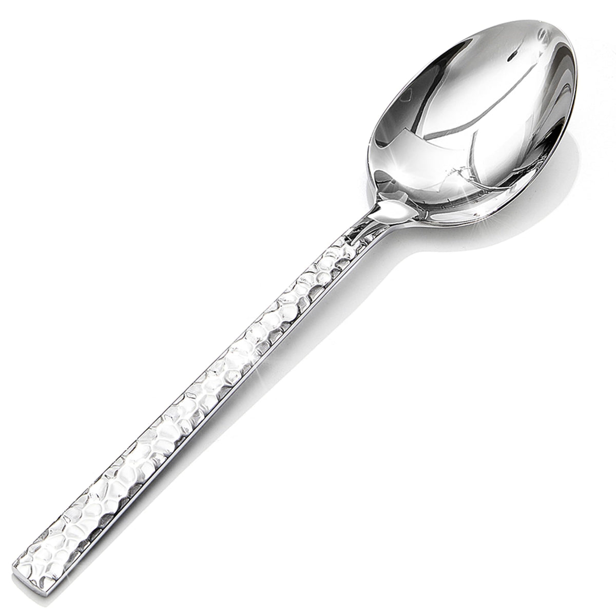 KINGSTONE 8.09-inches Hammered Dinner Spoons Set, 12-Piece 18/10 Stainless Steel Tablespoons, Food Grade Silverware Spoons for Home, Kitchen, Weddings, Parties or Restaurant, Dishwasher Safe