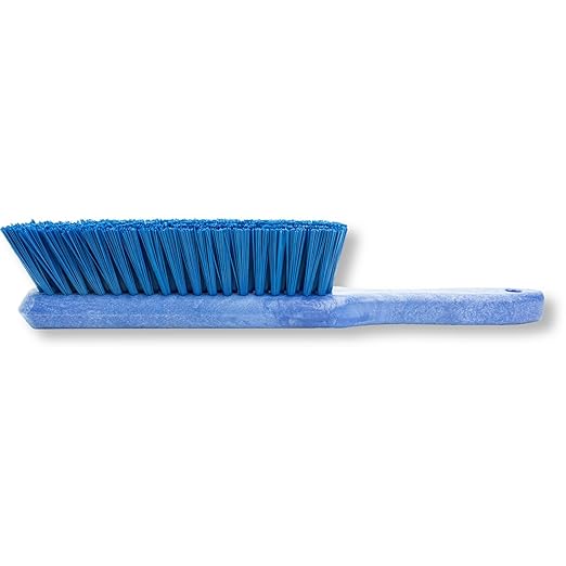 SPARTA Handheld Soft Counter Brush 8 Inch Bristle Span, Multi-Use Dust Brush with 5 Inch Handle for Tables, Countertops, and Delicate Surfaces, Polyester, Blue, (Pack of 6)