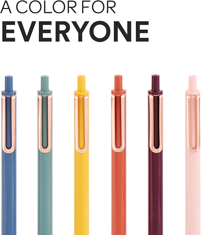 Assorted Jewels Retractable Gel Luxe Pens, Set of 4