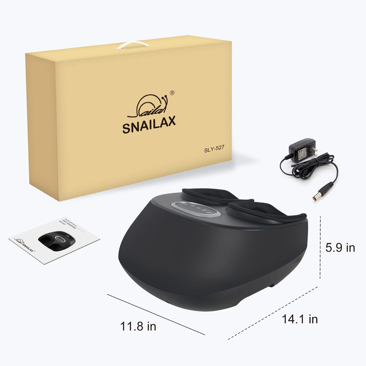 Snailax Foot Massager with Heat, FSA HSA Eligible, Kneading, Compression, Vibration, Shiatsu Feet Massage Machine for Plantar Fasciitis, Neuropathy, Foot Warmer, Christmats Gifts for Women Men,Size 13