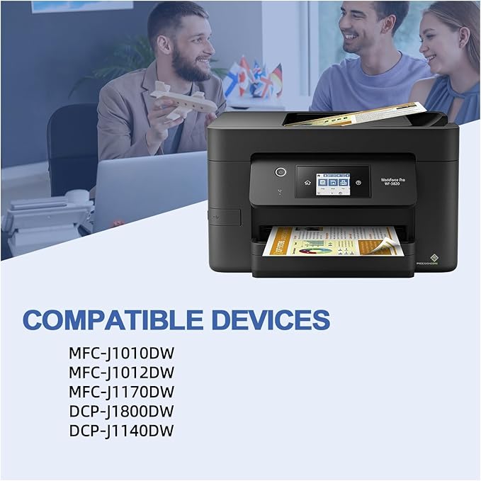 LC401XL Black Ink Cartridges High Yield Compatible for Brother LC401 XL LC401XL Black Ink Cartridges for Brother MFC-J1010DW MFC-J1012DW MFC-J1170DW Printer - 2 Pack LC401XLBK