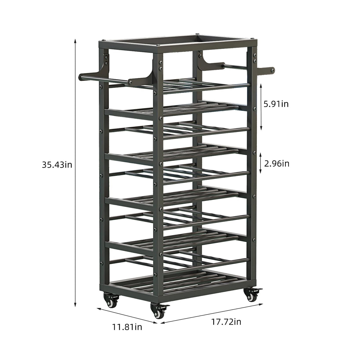 FOREVEROU 50 Can Spray Paint Rack Organizer, Large Capacity Rolling Spray Paint Storage Cart, Metal Aerosol Can Holder for Garage, Auto Shop, Craft Room & Home Mobile Organization