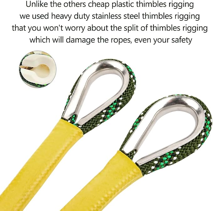 X XBEN Outdoor Climbing Rope 10M(32ft) 20M(64ft) 30M(96ft) 50M(160ft) 70M(230ft) 152M(500FT) 352M(1000FT) Static Rock Climbing Rope for Escape Rope Ice Climbing Equipment Fire Rescue Parachute