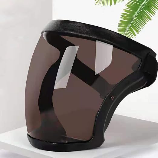 Anti-Fog Full Face Active shields Protection Visible Expression Transparent Breathable Comfortable Adults Reusable (Brown, 1PCS) (JZY-0010)