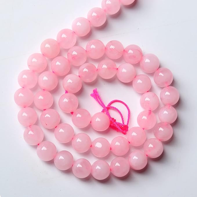 12mm Natural Rose Quartz Beads Pink Energy Crystal Round Loose Beads for Jewelry Making DIY Bracelets 15" 32pcs