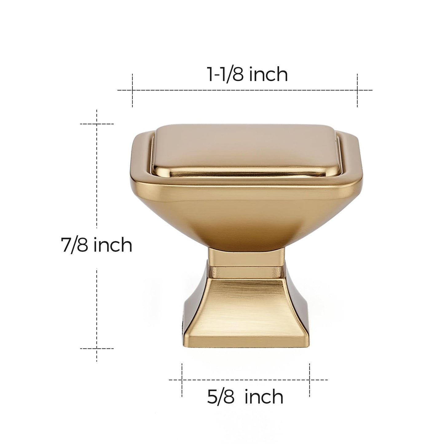 Ravinte 30 Pack Solid Single Hole Square Foot Cabinet Arch Knobs Kitchen Champagne Bronze Knobs Drawer Pulls Kitchen Cabinet Hardware Pulls for Cupboard Handles