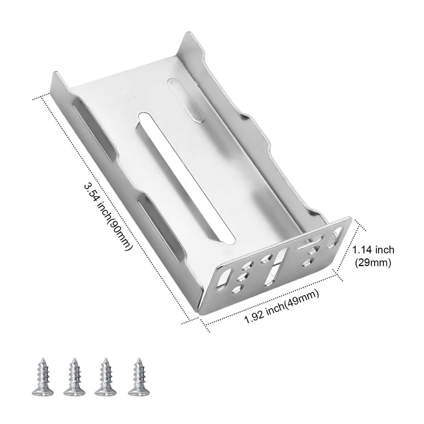 Probrico 10 Pairs Rear Mounting Brackets for Drawer Slides, Cabinet Drawer Sockets Brackets for Face Frame Cabinets for 1.77 inch (45mm) Width Drawer Gildes