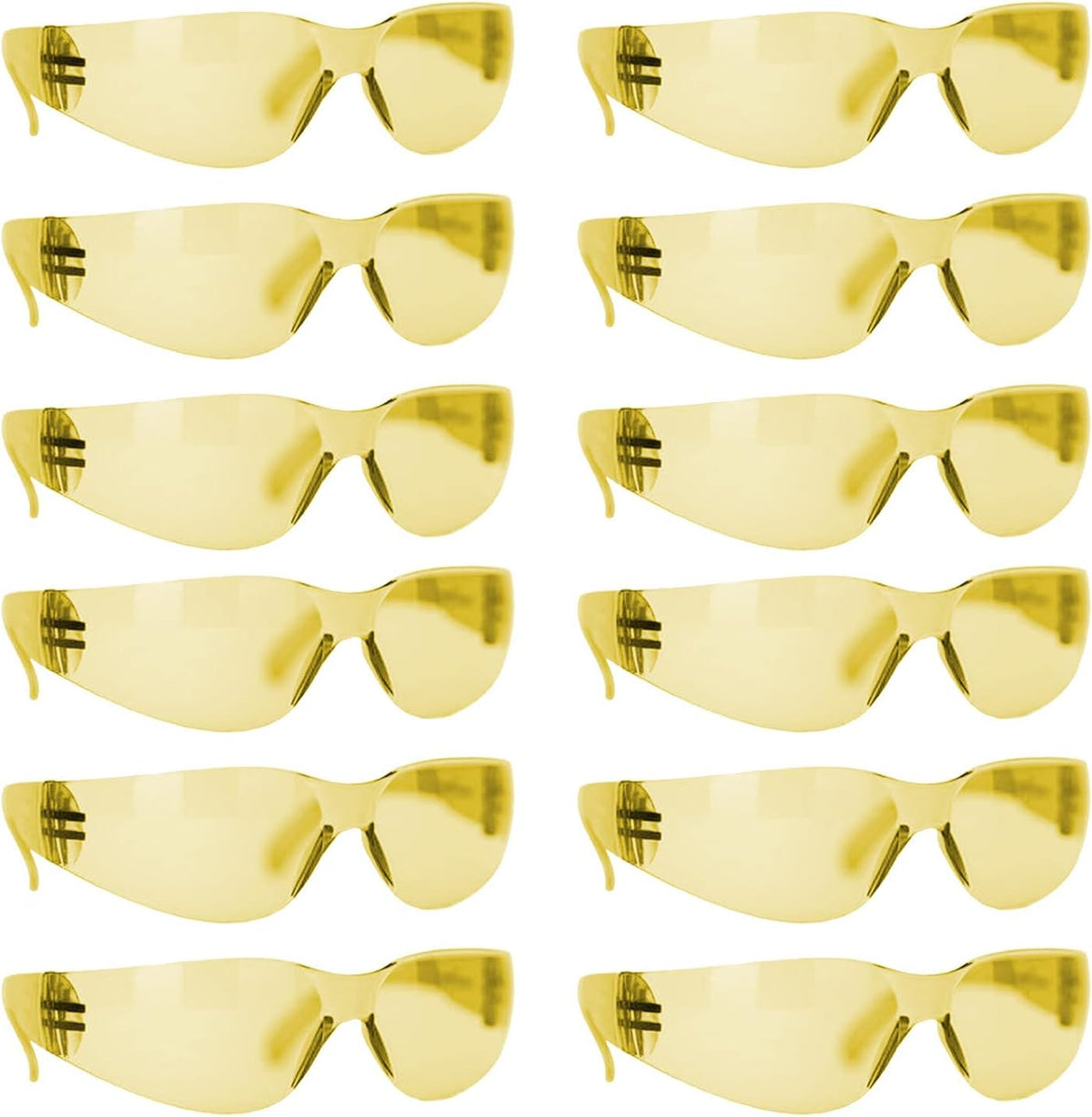 BISON LIFE Safety Glasses - Scratch Resistant Wrap Around Eyewear, Polycarbonate ANSI Z87.1 Impact Resistant Lens