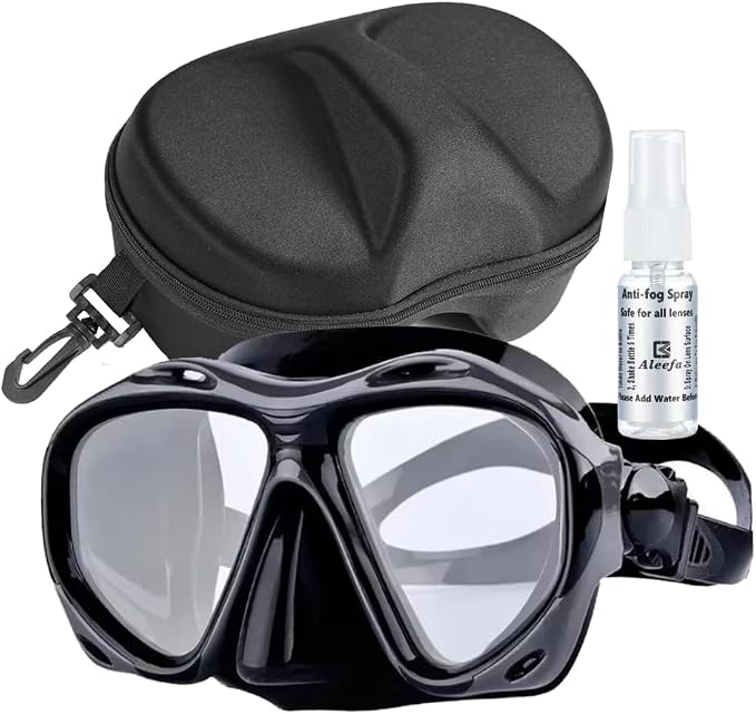 Hyperopia Diving Mask, +2.0 to +5.0 Farsighted Presbyopia Snorkel Mask, Tempered Glass Lens, Anti-Fog Leakproof Silicone Seal for Men Women Underwater Vision
