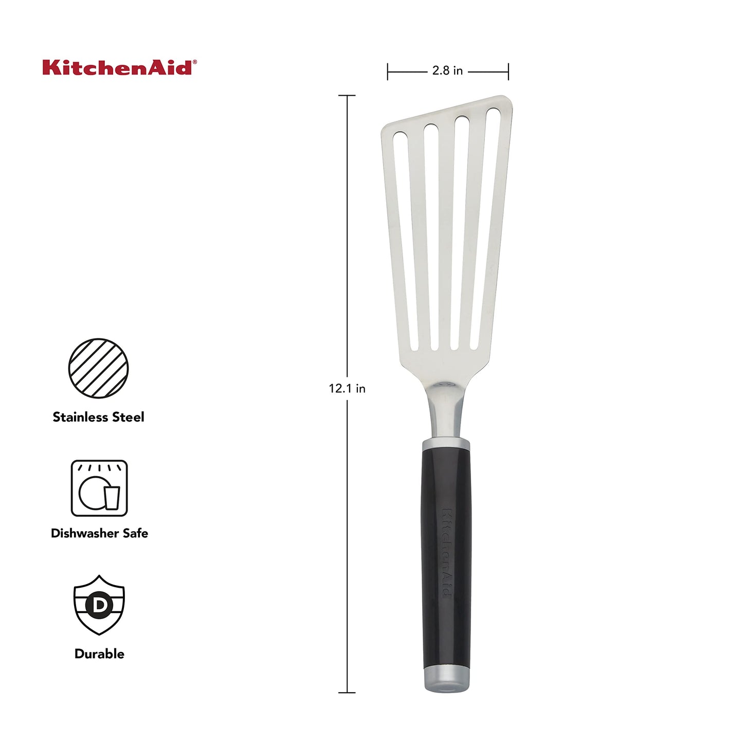 KitchenAid - KE024OHOBA KitchenAid Classic Flex Turner, One Size, Black 2