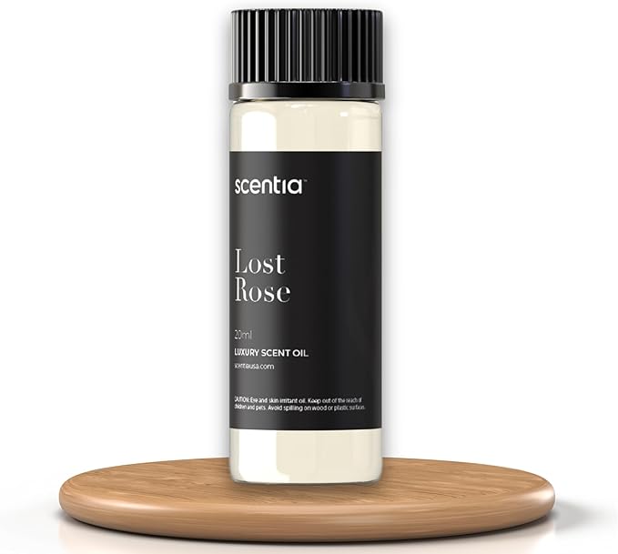 Scentia Hotel Diffuser Oil Inspired by Fairmont Hotel Scent - 20 mL 0.67 fl oz - Fragrance Oil Blend Rose, Oud Wood & Clove Notes for Aromatherapy Diffusers and Humidifiers - Lost Rose