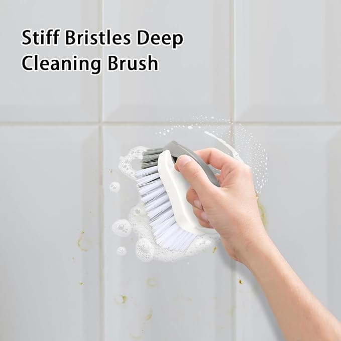 Scrub Brushes for Cleaning Stiff Bristle - Scrub Brushes for Cleaning, Scrubbing Brush, Stiff Bristle Brush, Hand Brushes for Cleaning for Shower, Shoes, Kitchen, Floor, Carpet, etc.（Pack of 2 Small）