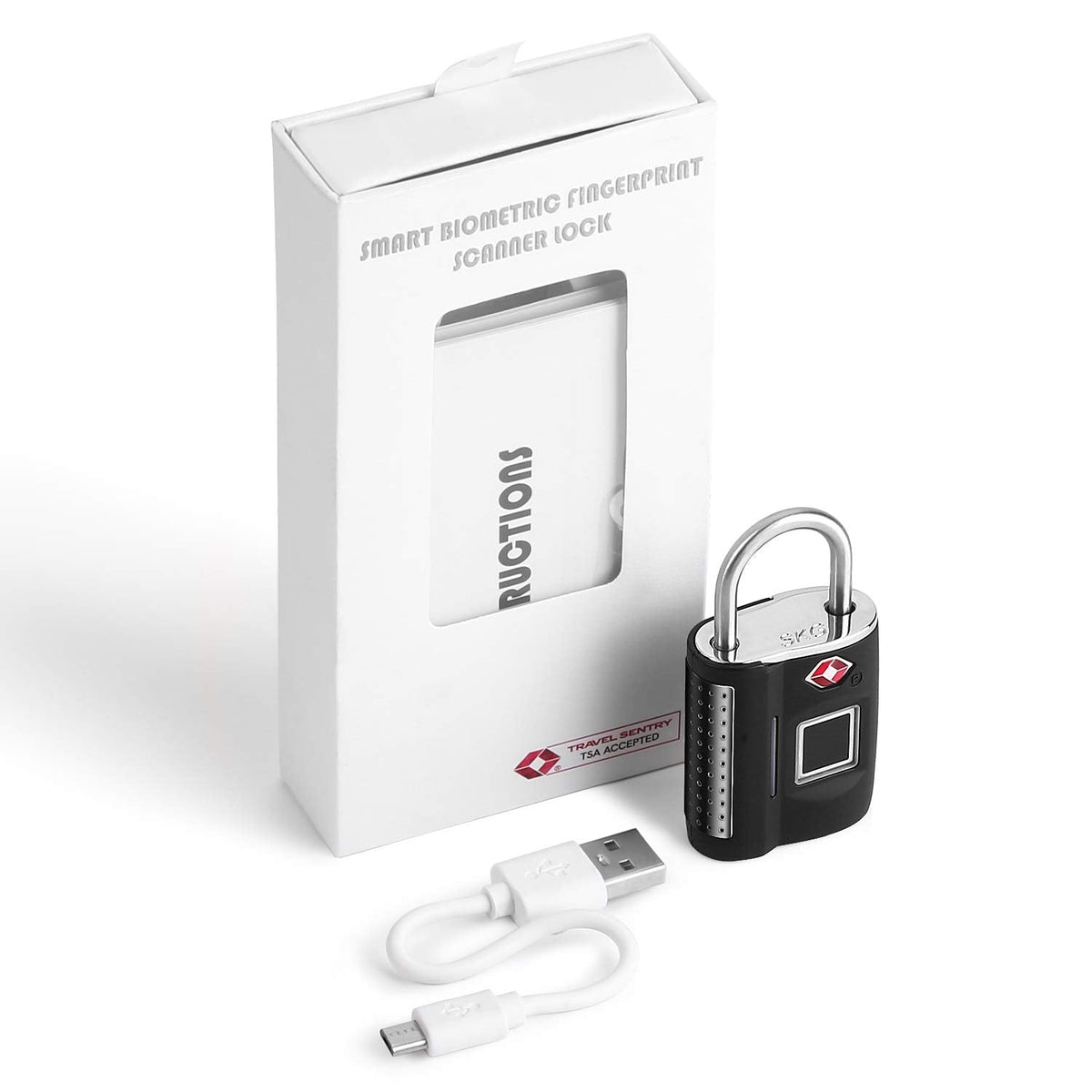 Fingerprint Lock, TSA Approved Smart Digital Locker Lock for Gym, Luggage, Travel, House Door, Suitcase, Backpack, School, Bike,Office, Keyless
