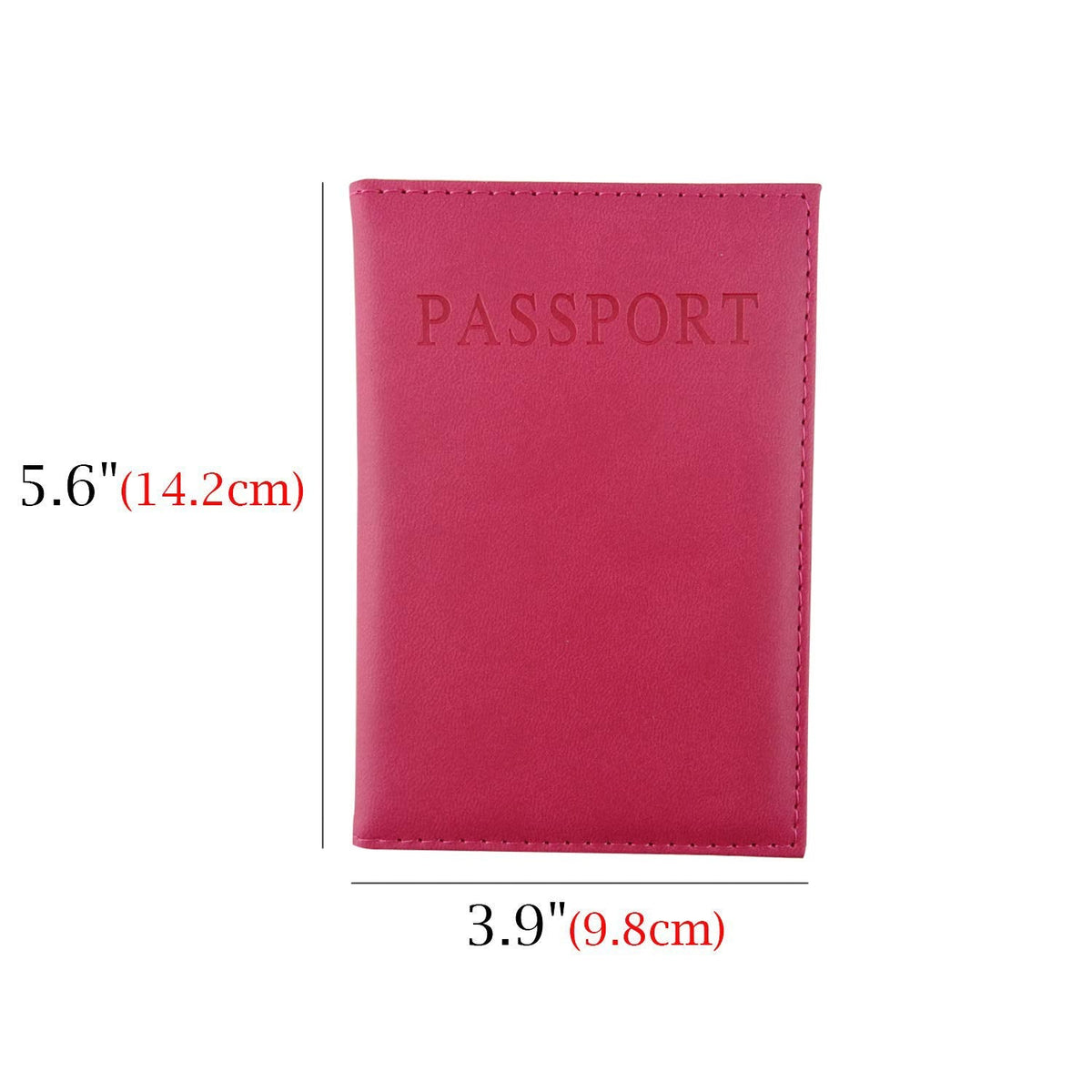 Honbay 2PCS Artificial Leather Passport Holder Cover Passport Case for Men and Women