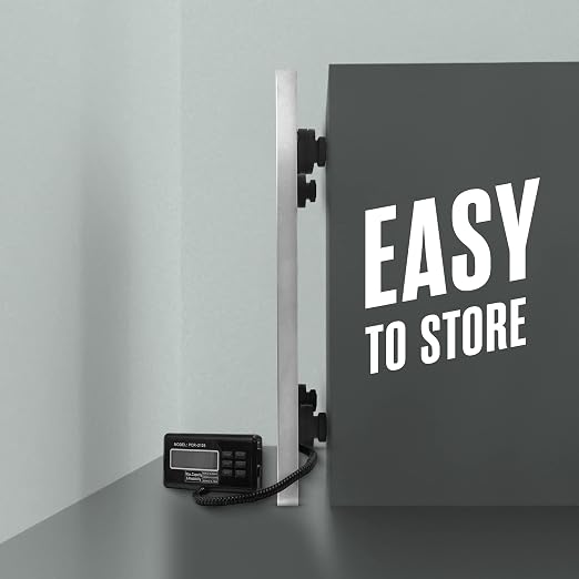 Houseables Shipping Scale, Platform Scale, Industrial, Heavy Duty, 400 LB, Weight Machine for Luggage, Packages, Postal, Floor, Commercial, Package, Business, Weighing, Large Platform, Digital, 22x18