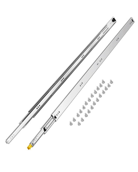 VEVOR Heavy Duty Drawer Slides 60inch, 1 Pair Locking Drawer Slides 250lbs Load Capacity, Side Mount Ball Bearing, 3-Fold Full Extension