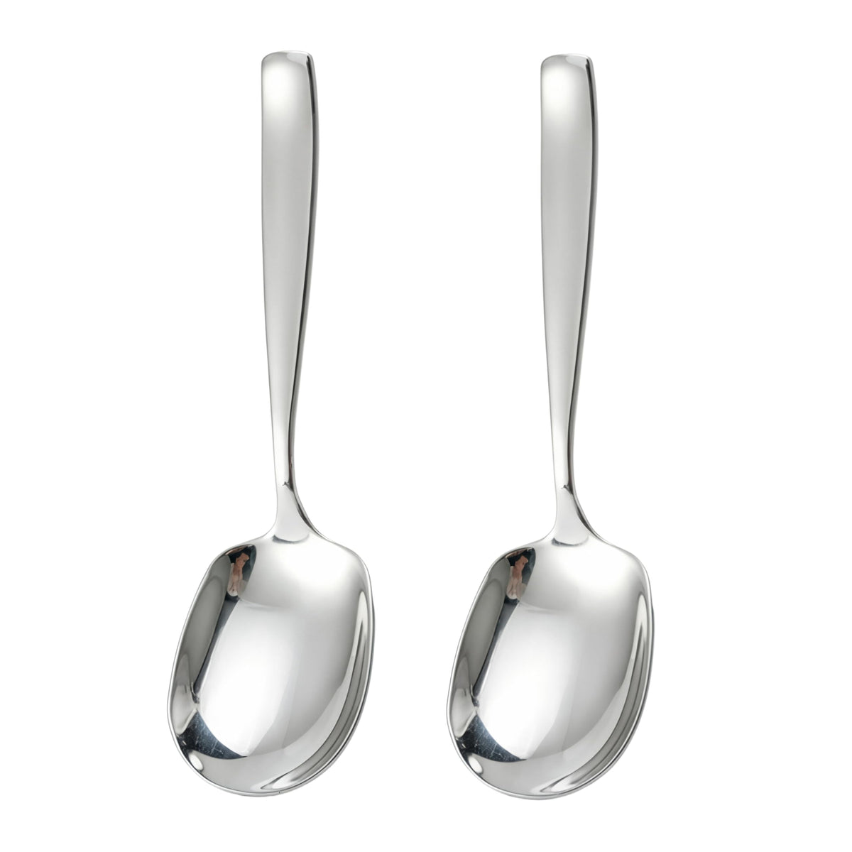 Txhlyx Large Serving Spoons Set of 2 – Heavy Duty 316L Stainless Steel Serving Spoon for Buffet – Dishwasher Safe, 9.5 Inch