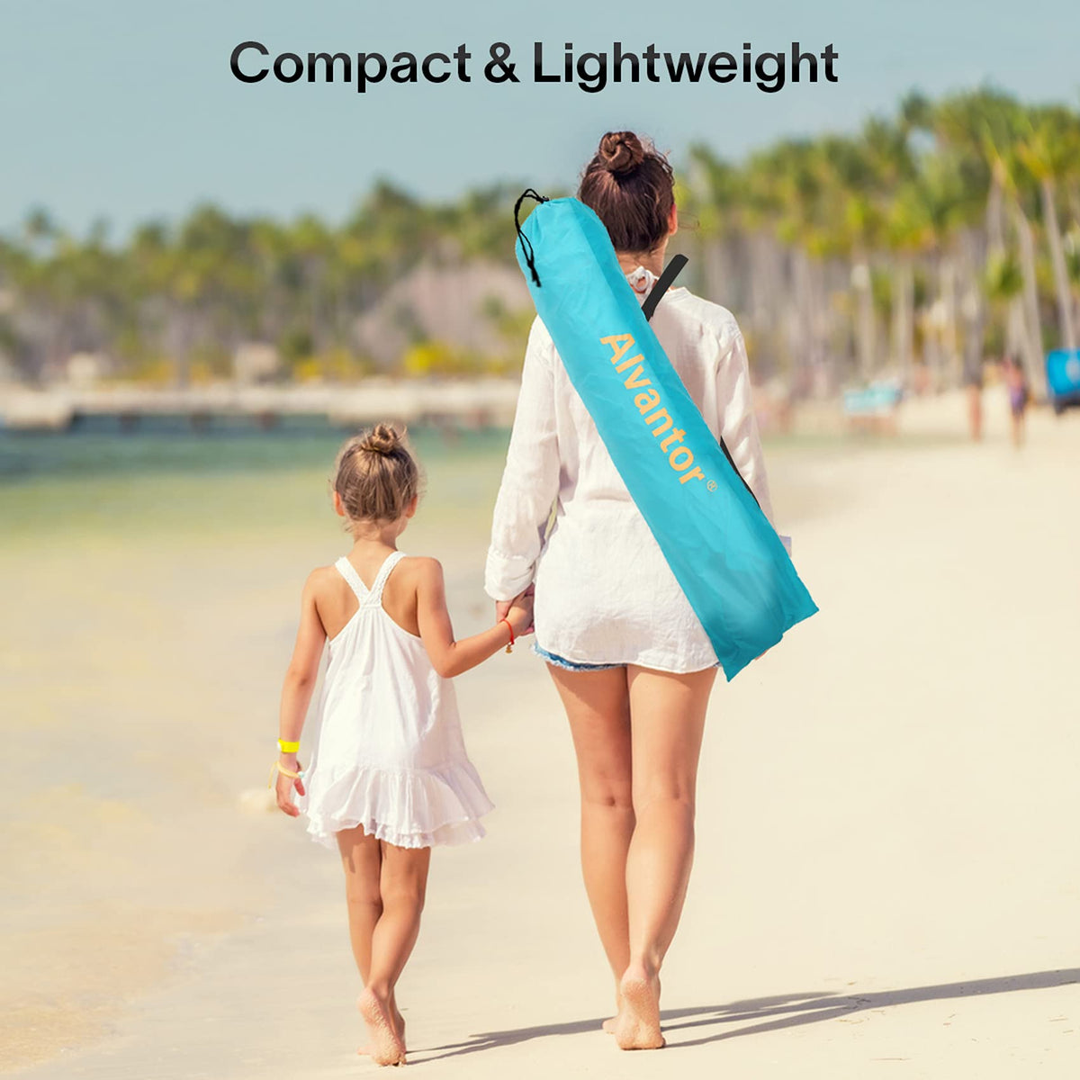 Alvantor Beach Tent Coolhut Plus Beach Umbrella Sun Shelter Cabana Automatic Pop Up UPF 50 Sun Shade Portable Camping Hiking Canopy Easy Set Up Light Weight Windproof Stable 2-3 Person