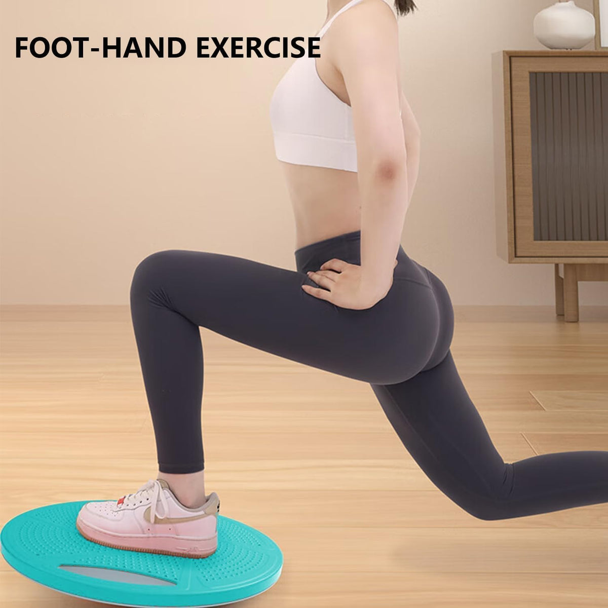 PROIRON Wobble Balance Board,16.34”Stability Board,Non-Slip Exercise Balance Stability Trainer Portable Balance Board with Handle for Standing Desk, Core Training,Physical Therapy Adults Kids