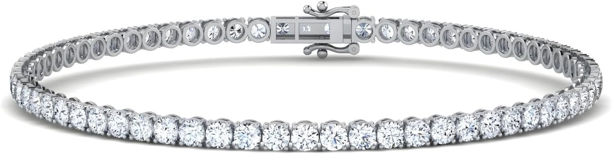 0.50-15 Carat Lab Grown Classic Diamond Tennis Bracelet 4 Prong Setting Luxury Collection (F-G Color, SI Clarity) Length- 7 Inch