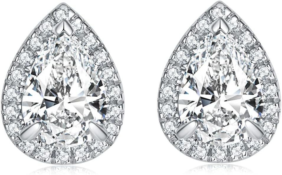 Gemlux 14K Gold Waterdrop Moissanite Ring Earrings Necklace Set, Women's Luxury Three-Piece Jewelry Set, Perfect for Fashion-Forward Occasions