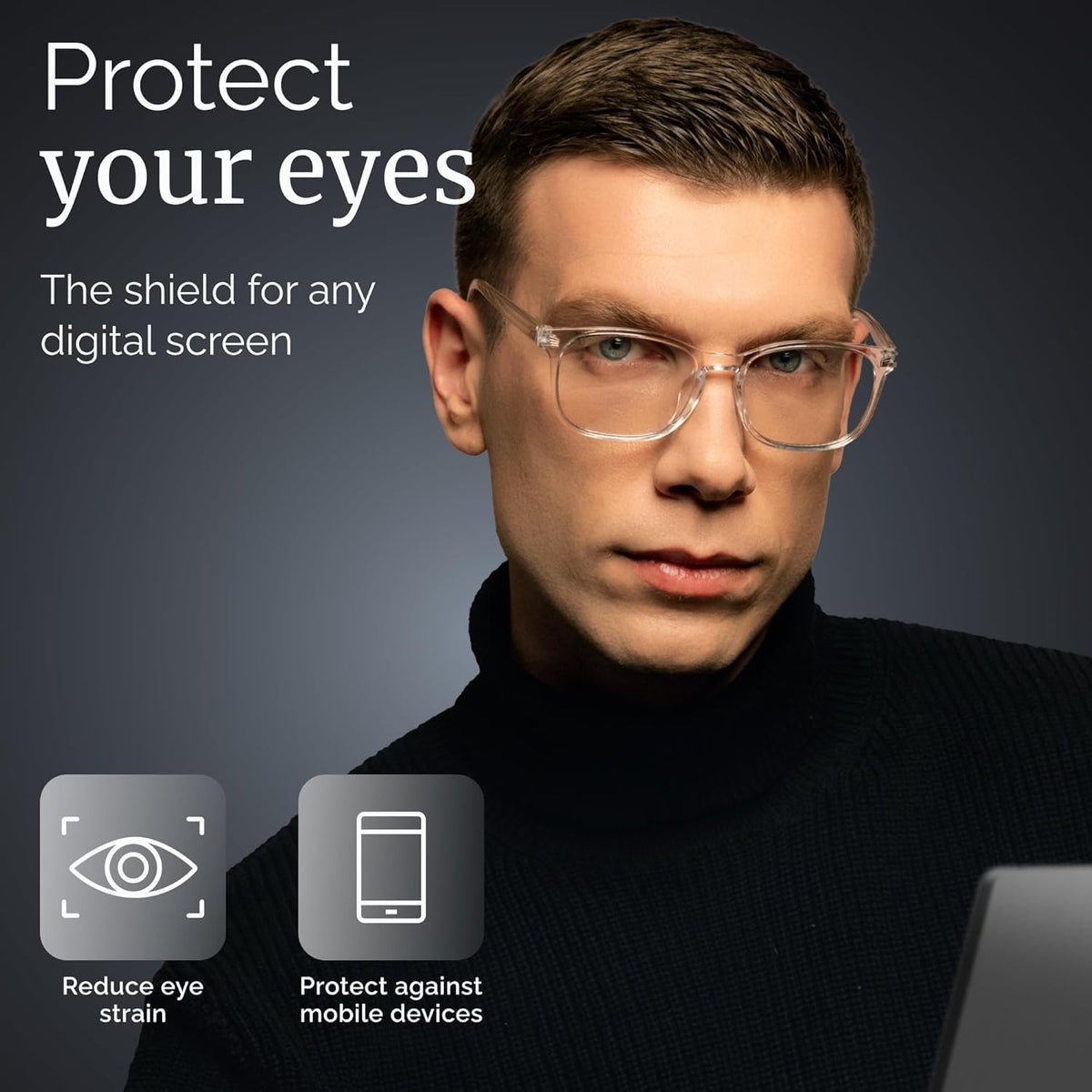 livho High Tech Blue Light Glasses - Advanced 99% Blue Light Blocking Computer Glasses - Anti Eyestrain & UV Glare Protection