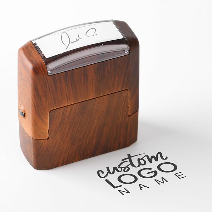 Custom Stamp-Rubber Stamps Custom,self Inking Stamps Personalized-Address Stamps Self Inking Personalized, Signature Stamp for Business, Office, Personal Use (0.35inch x 1.02inch)