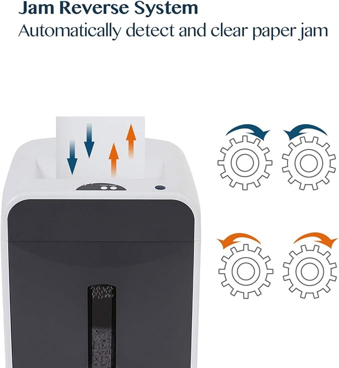 WOLVERINE 6-Sheet 2x6mm Super Micro Cut High Security Level P-5 Ultra Quiet Paper/Credit Card Shredder for Home Office by Manganese-Steel Cutter and 5 Gallons Pullout Waste Bin SD9610