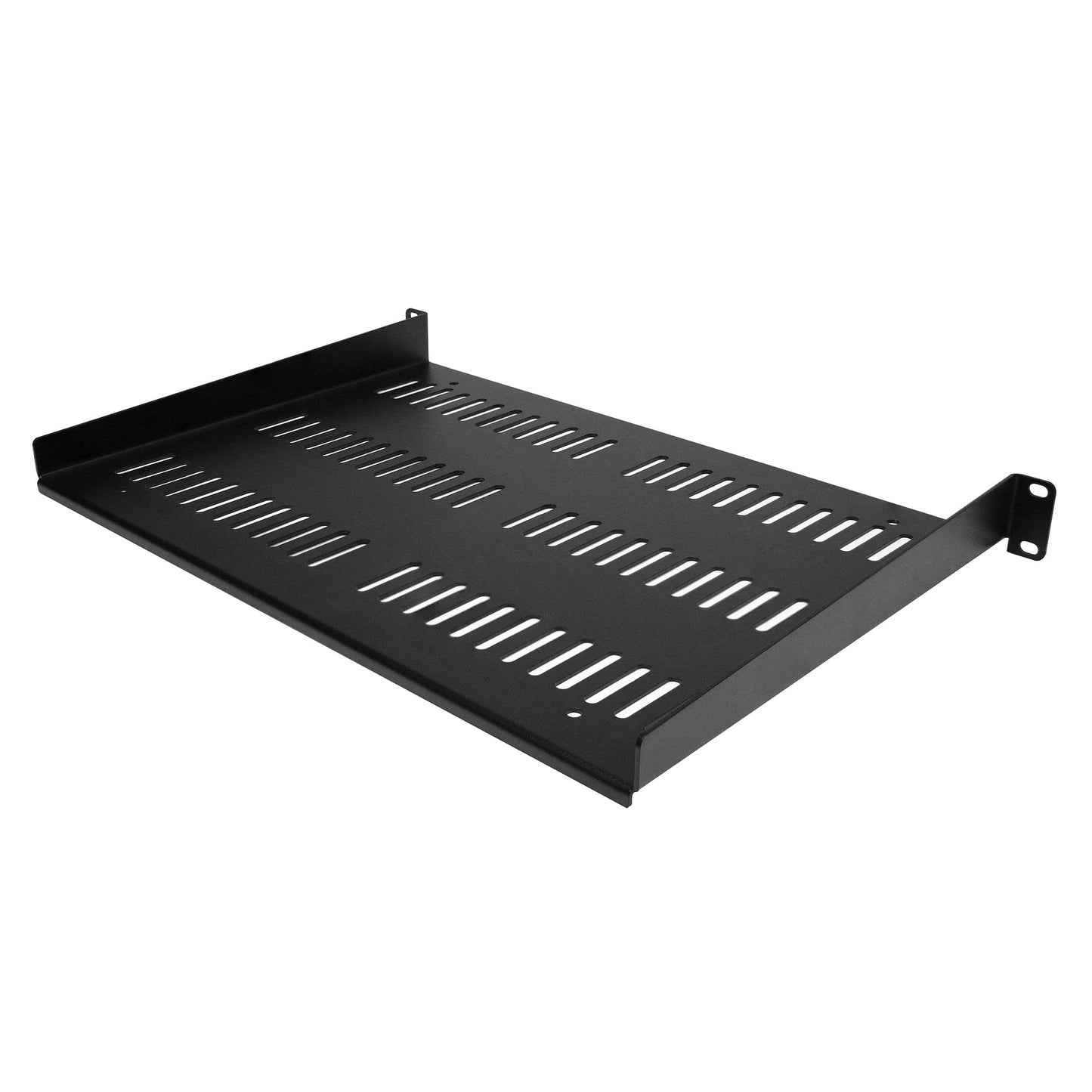 StarTech.com 1U Server Rack Shelf - Universal Vented Rack Mount Cantilever Tray for 19" Network Equipment Rack & Cabinet - Durable Design - Weight Capacity 55lb/25kg - 12" Deep (SHELF-1U-12-FIXED-V)