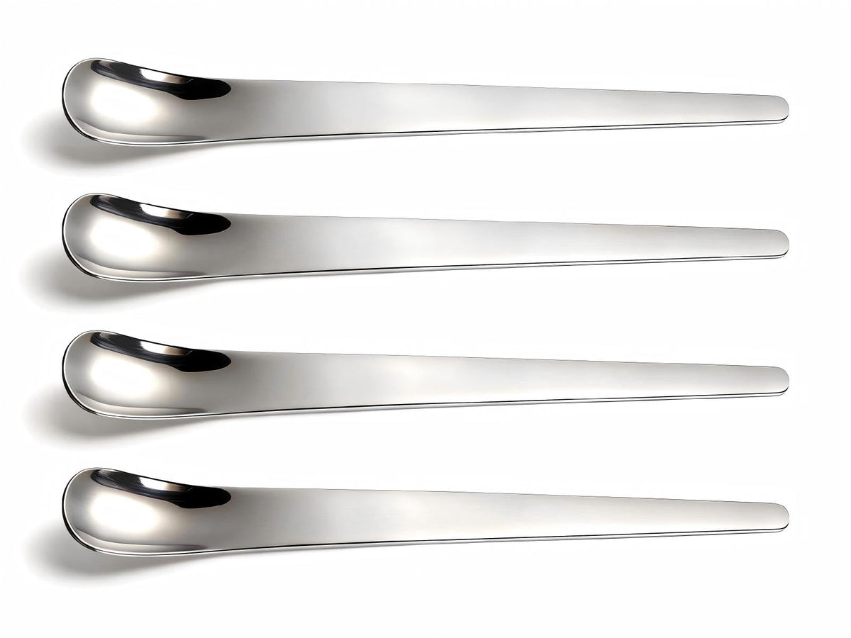 Premium Stainless Steel Long Handle Ice Cream Spoon - Ergonomic & Effortless Scooping for Hard Ice Cream, Desserts, Coffee - Heavy Duty, Stylish Design for Home, Bakers, Baristas (4)