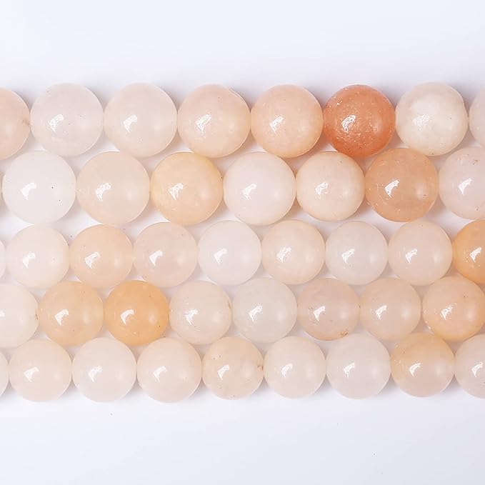 38PCS 10mm Natural Pink Aventurine Gemstone Beads Round Loose Spacer Stone Beads for Jewelry Making DIY Bracelet Necklace Materials 15"