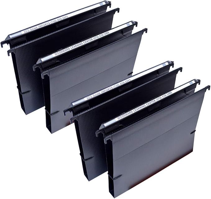 Ultimate Office MagniFile Extra-Capacity Hanging File Folders, 1" Box-Bottom, Letter Size, Feature A Wrap- Around Bungee Security Cord (Set of 4)