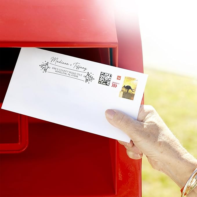 Custom Stamp Self Inking Return Address Stamp, Personalized Stamp with Text Logo | Business Logo Stamp | Address Stamp | Wedding Stamp
