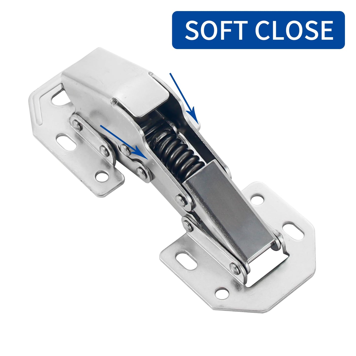 Zishengho 90 Degree 10 Pack Hidden Soft Close Surface Mount Spring Hinges Concealed Cabinet for Cupboard Kitchen