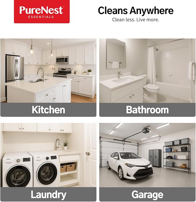 PureNest Heavy Duty Oil Stain Multi-Purpose Cleaner – All-Purpose Kitchen & Bathroom Degreaser, Removes Grease, Grime, and Stains from Tiles, Stovetops, Range Hoods, Sinks, Appliances – 17 fl oz