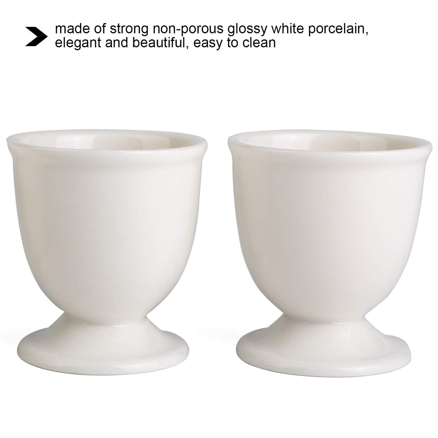 Egg Cracker Topper Set for Soft Hard Boiled Eggs Shell Removal Includes 1 Egg Cutter 4 Ceramic Egg Cups and 4 Spoons