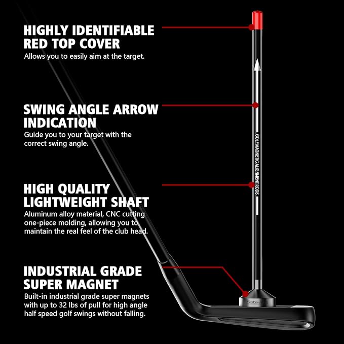 Water Telescopic Golf Ball Retriever and Golf Magnetic Alignment Rods